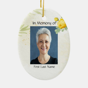 Décoration En Céramique Mémoire Photo Roses Jaunes Fleurs de Jardin