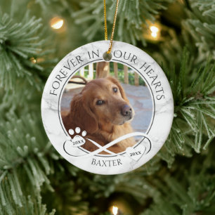 Décoration En Céramique Mémorial aux chiens pour toujours dans nos coeurs