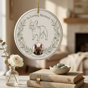 Décoration En Céramique Mémorial Botanique Sauge pour Bouledogue Français