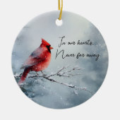 Décoration En Céramique Mémorial Cardinal Dans Nos Coeurs Photo Keepsaké (Devant)