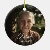 Décoration En Céramique Mémorial Cardinal Dans Nos Coeurs Photo Keepsaké (Dos)