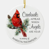 Décoration En Céramique Memorial Cardinals Appear When Angels Are Near (Devant)