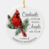Décoration En Céramique Memorial Cardinals Appear When Angels Are Near (Dos)