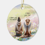 Décoration En Céramique Mémorial de femme et de chien  (Gauche)