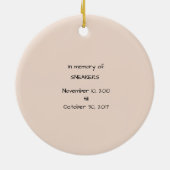 Décoration En Céramique Mémorial de femme et de chien  (Dos)