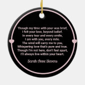 Décoration En Céramique Mémorial de la petite fille Angel (Dos)