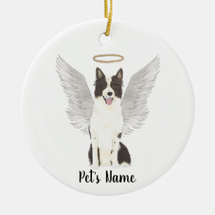 Décoration En Céramique Mémorial de sympathie Border Collie 