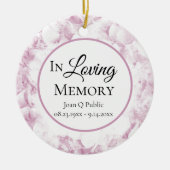 Décoration En Céramique Mémorial des fleurs d'Hydrangée rose (Devant)