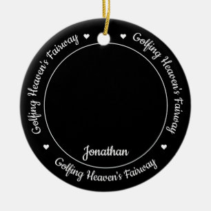 Décoration En Céramique Mémorial du Golf Souvenir Ciel Golfer Photo