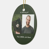 Décoration En Céramique Memorial Keepsake Baseball Game Player  (Gauche)