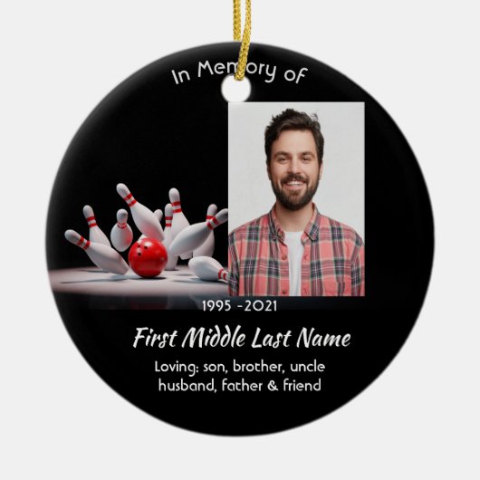 Décoration En Céramique  Memorial Keepsake Bowling Bowler (Devant)