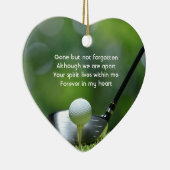 Décoration En Céramique Memorial Keepsaké Golfer Personnalisé (Droite)