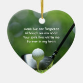 Décoration En Céramique Memorial Keepsaké Golfer Personnalisé (Devant)