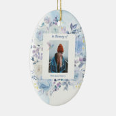 Décoration En Céramique Memorial Keepsaké Hummingbird Roses bleus (Droite)