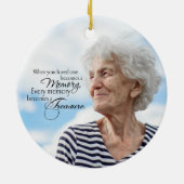 Décoration En Céramique Mémorial maman hiver Forêt Noël (Dos)