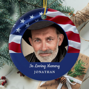 Décoration En Céramique Mémorial patriotique du drapeau américain