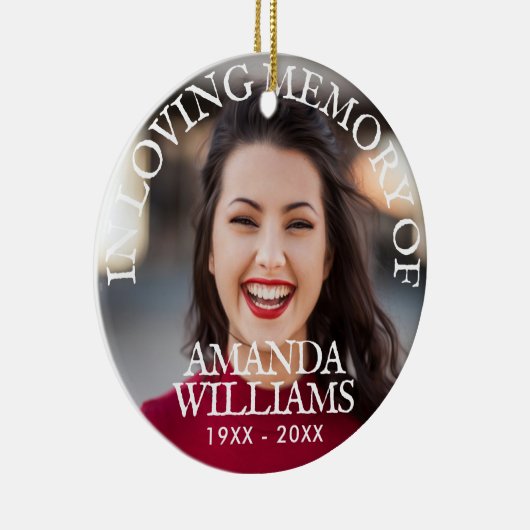 Décoration En Céramique Mémorial photo personnalisé (Droite)