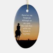 Décoration En Céramique Memorial Photo Western Horse Back Riding (Droite)