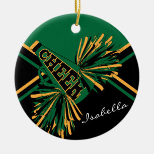 Décoration En Céramique Meneuse de claques 📣💖 - Vert, Noir et Or
