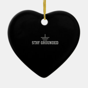 Décoration En Céramique Mens Electrician Electrical Engineer Stay Grounded