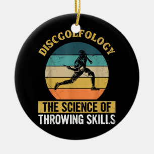 Décoration En Céramique Mens Flying Disk Sport Design pour un Disk Golf