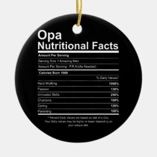 Décoration En Céramique Mens Funky Opa Grand-père Papa Valeur nutritive