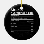 Décoration En Céramique Mens Funny Abuelo Grand-père La valeur nutritive (Dos)