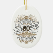 Décoration En Céramique Mens Funny Whiskey 50e anniversaire (Dos)