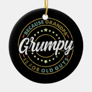Décoration En Céramique Mens GRUMPY Parce que grand-père est pour les vie