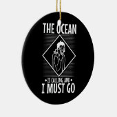 Décoration En Céramique Mens L'océan appelle et je dois aller Scuba (Droite)