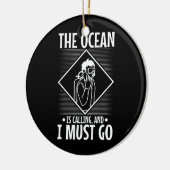 Décoration En Céramique Mens L'océan appelle et je dois aller Scuba (Gauche)
