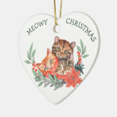 Décoration En Céramique Meowy Christmas Cute Kitten Wreath Kids (Gauche)