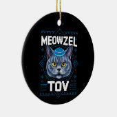 Décoration En Céramique Meowzel Tov Hanukkah Juif Chat Holiday (Droite)