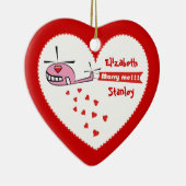 Décoration En Céramique M'épouseras-tu ? L'amour de Valentine pour l'hélic (Droite)