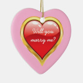 Décoration En Céramique M'épouseras-tu ? Saint-Valentin (Droite)
