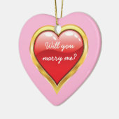 Décoration En Céramique M'épouseras-tu ? Saint-Valentin (Gauche)