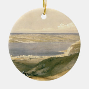 Décoration En Céramique Mer de la Galilée ou du Genezareth, regardant ver