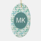 Décoration En Céramique Mer vert géométrique (Droite)