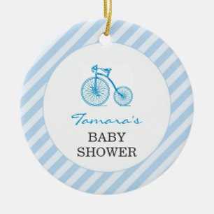 Décoration En Céramique Merci Baby shower bleu Favoriser l'ornement