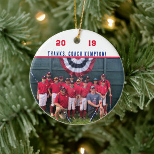 Décoration En Céramique Merci Coach - Cooperstown Cadeau Team Photo