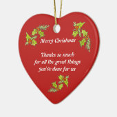 Décoration En Céramique Merci de Noël (Gauche)