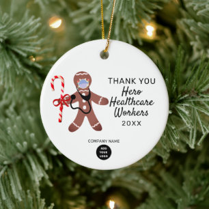 Décoration En Céramique Merci de Noël de l'entreprise Santé Héros