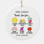 Décoration En Céramique Merci Enseignant Appréciation Don d'étudiants (Dos)