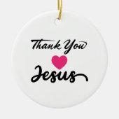 Décoration En Céramique Merci Jésus | Coeur de foi chrétienne moderne (Devant)