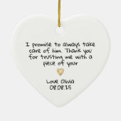 Décoration En Céramique Merci Mère de Groom Keepsar (Dos)