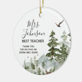 Décoration En Céramique Merci pour m'aider à grandir Enseignant hiver (Gauche)