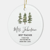 Décoration En Céramique Merci pour m'aider à grandir Pine Tree enseignant (Gauche)