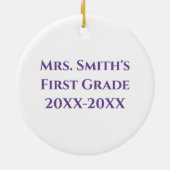 Décoration En Céramique Merci Professeur Appréciation vacances Keepsaké (Dos)