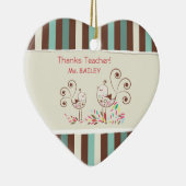 Décoration En Céramique Merci Professeur, Bande d'Oiseaux (Droite)