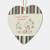 Décoration En Céramique Merci Professeur, Bande d'Oiseaux (Gauche)